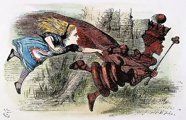 Alice and the Red Queen: after the design by Sir John Tenniel for the first edition, 1872, of Lewis Carrolls Through the Looking Glass