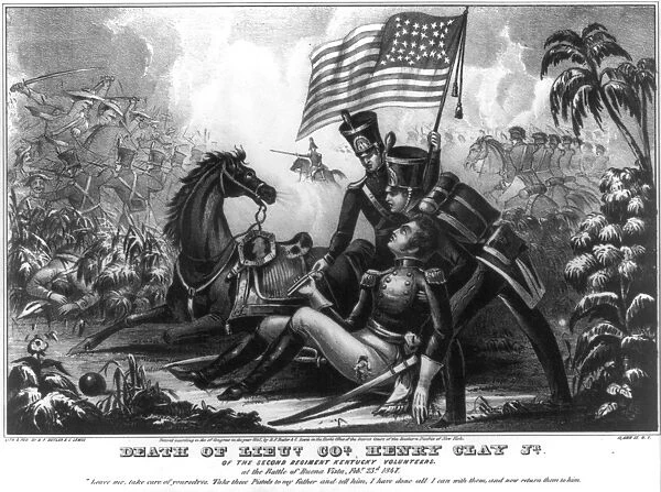 BATTLE OF BUENA VISTA, 1847. The death of Lieutenant Colonel Henry Clay, Jr