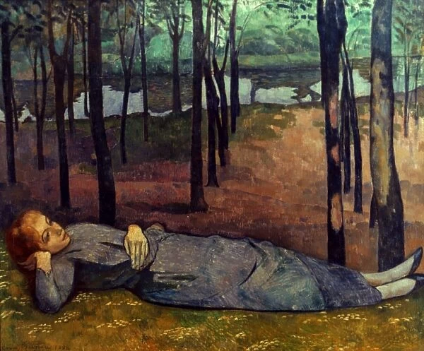 BERNARD: MADELEINE, 1888. Madeleine in the Bois d Amour. Oil on canvas by Emile Bernard, 1888