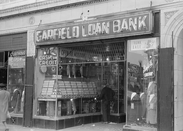 CHICAGO: BANKS, 1941. The Garfield Loan Bank on the South Side of Chicago, Illinois