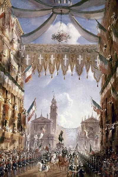FARINI IN TURIN, 1860. Farinis Arrival in Turin, Italy, 18 March 1860