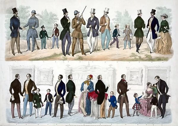 FASHION, 1849. Shanklands American fashions. Lithograph published by John R. Shankland