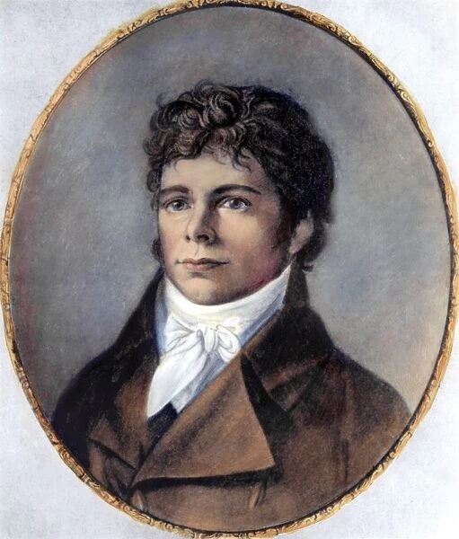FRIEDRICH W. J. von SCHELLING (1775-1854). German philosopher. Oil over a charcoal drawing