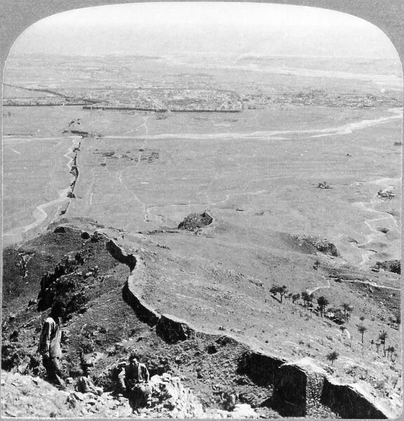 GREAT WALL OF CHINA, 1904. A view of the eastern end of the Great Wall of China