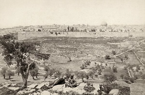 MOUNT OF OLIVES. View of Jerusalem from the southern side of the Mount of Olives, East Jersusalem