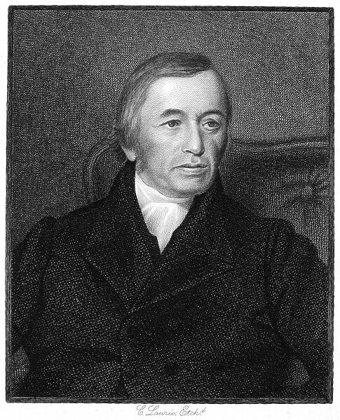 ROBERT EVANS (d. 1849). Father of George Eliot, the pen name of English novelist Mary Anne Evans. Line engraving, 19th century