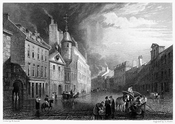 SCOTLAND: ABERDEEN, 1833. View of Aberdeen, Scotland. Steel engraving, English, 1833