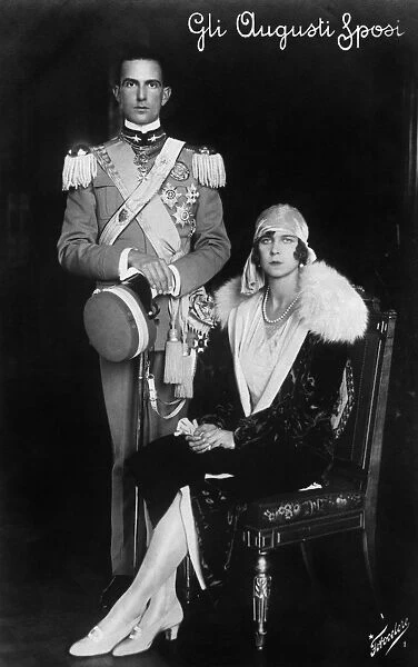 UMBERTO II AND MARIE JOSE. Prince Umberto II of Italy and his wife, Princess Marie