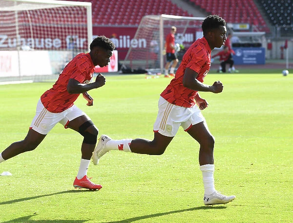 Arsenal Stars Bukayo Saka and Eddie Nketiah Pre-Season Training in Nuremberg, Germany