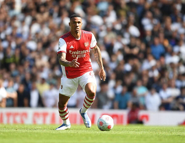 Arsenal vs Leeds United: Gabriel in Action at the Emirates Stadium, Premier League 2021-2022