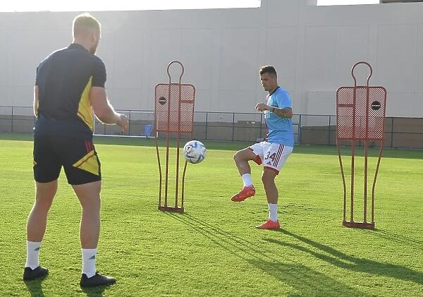 Granit Xhaka's Pre-Match Training: Arsenal FC at Dubai Super Cup 2022-23 (vs AC Milan)