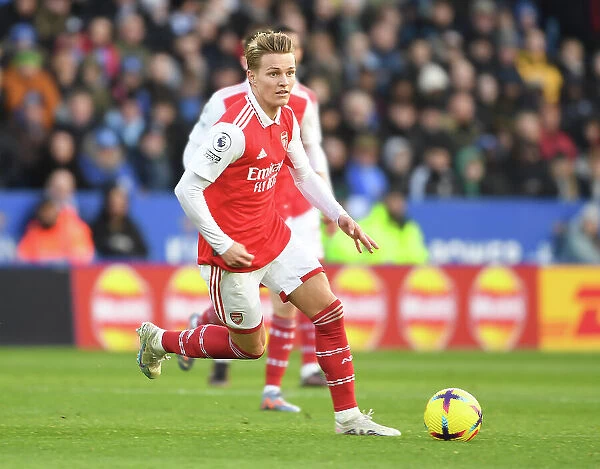 Martin Odegaard in Action: Arsenal vs Leicester City, Premier League 2022-23
