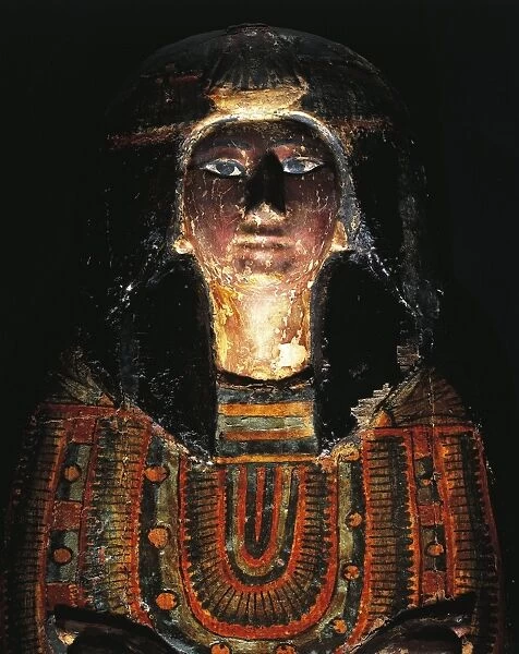 Cartonnage of mummy portraying deceased