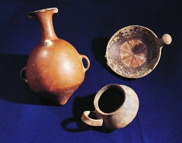 Ceramic vessels from Lake Titicaca (Copacabana), Bolivia, Inca civilization