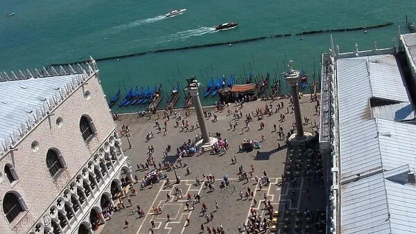 Elevated view of Doges Palace Courtyard