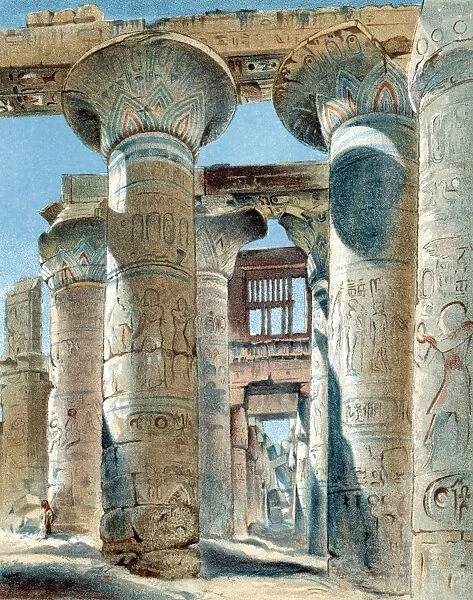 Hippostyle (pillared) hall in the temple to Amon-Re at Karnak, Upper Egypt, built by Rameses I