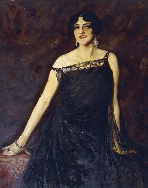 Italy, Milan, Portrait of Italian soprano Carmen Melis (1885 - 1967)