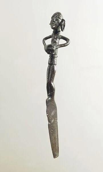 Knife with handle in shape of a woman carrying a bowl, from Itzehoe