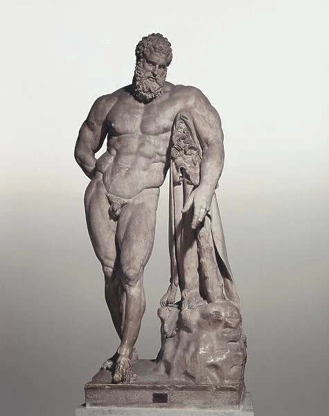 Marble statue of Farnese Hercules, Roman copy made by Glykon of original bronze one made by Lysippos in the 4th century BC