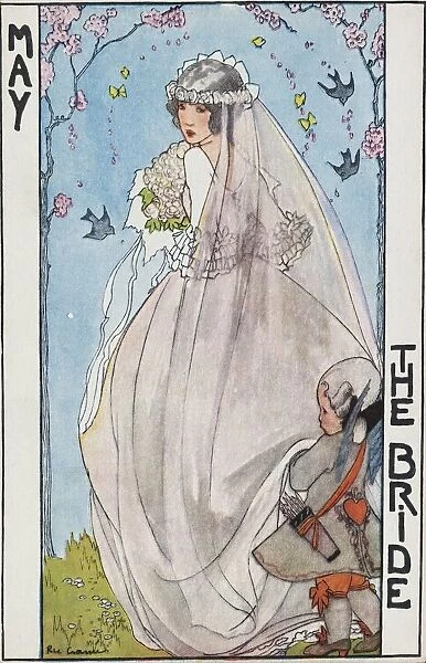 May: The Bride Postcard by Rie Cramer. ca. 1907-1930, May: The Bride Postcard by Rie Cramer