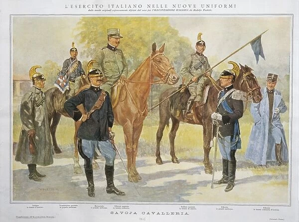 New uniforms of Savoy Cavalry, 1913