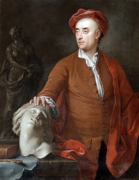 Portrait presumed to be of Johannes Michel or John Michael Rysbrack (1693-1770) Flemish-born