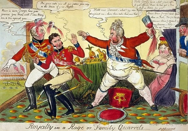 Royalty in a Rage or Family Quarrels Robert Cruikshank, July 1820. George IV