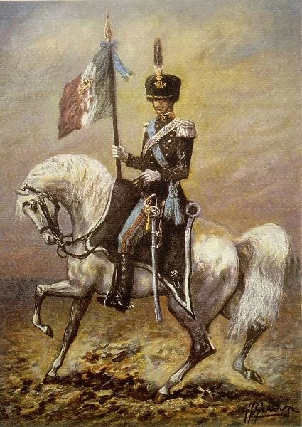 Standard bearer of Cavalleggeri (light cavalry) of Lodi