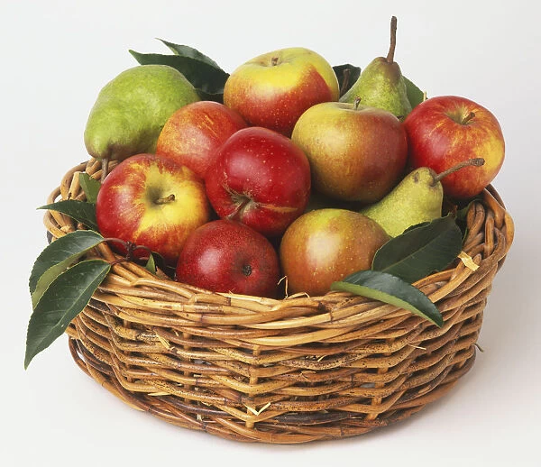 Wicker basket containing apples