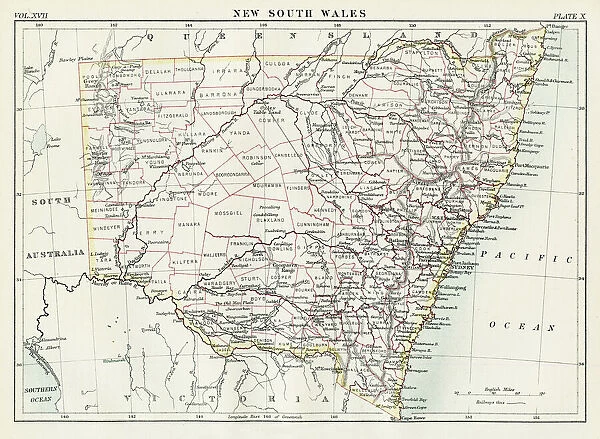 New South Wales map 1884