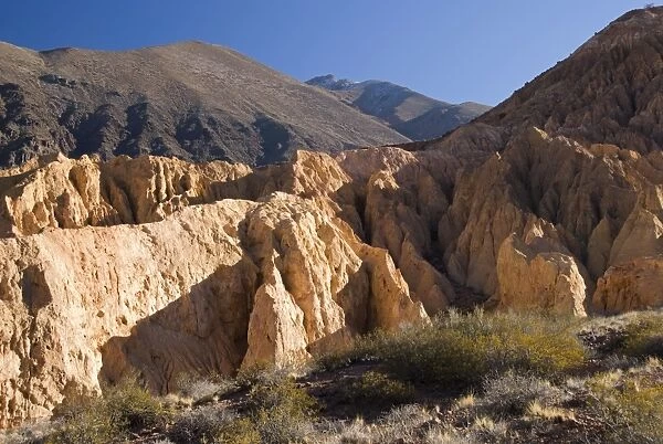 rock formations in the andes near the city of mendoza
