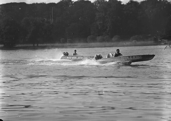 Motor boat trials at Rickmansworth. 18 July 1929