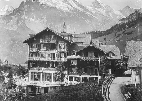 Two Swiss Hotels burned down. The Hotel Edelweiss and the Grand Hotel des Alpes