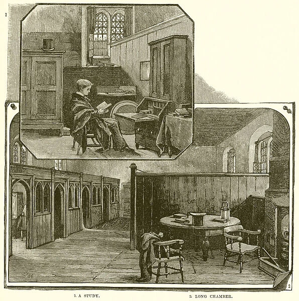 1. A Study. 2. Long Chamber (engraving)