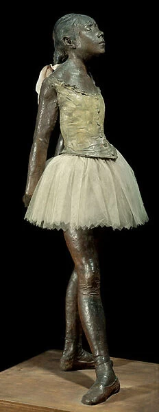 14 years old or great dancer dressed Sculpture by Edgar Degas (1834-1917