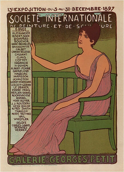 15th Exhibition, international society of painting and sculpture, 1890 (poster)