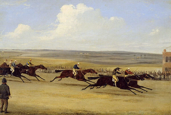 The 1850 Cambridgeshire Stakes: The Finish (oil on canvas) (see also 266406)