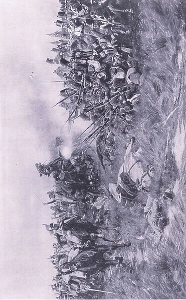 The 28th ist Gloucester Regiment receiving French cavalry at Waterloo 18th June 1815