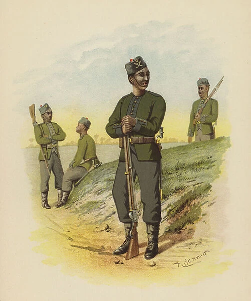 The 3rd Goorkhas (colour litho)