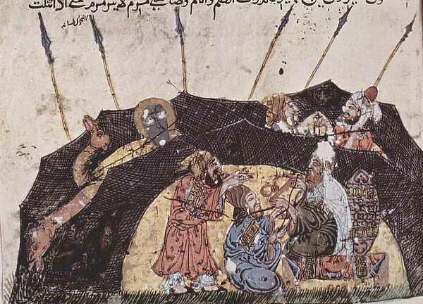 The 43rd Maquma of Al-Hariri, 1225-1235 (tempera on paper)