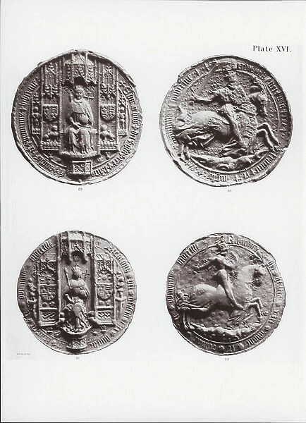 89. Edward IV's Fifth Seal; 90. Counterseal; 91. Richard III's Seal; 92. Counterseal (b / w photo)
