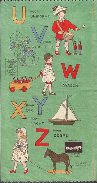 A. B. C. OF CHILDREN U V W X Y Z, circa 1920 (illustration)