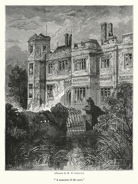 'A mansion of the past'(engraving)