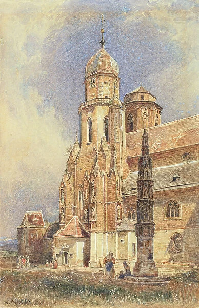 Abbey Church of Klosterneuburg, 1844 (w  /  c on paper)