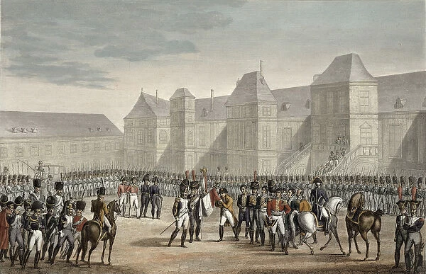 The Abdication of Napoleon and his Departure from Fontainebleau for the Island of Elba