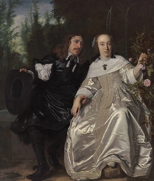 Abraham del Court and his wife Maria de Kaersgieter, 1654 (oil on canvas)