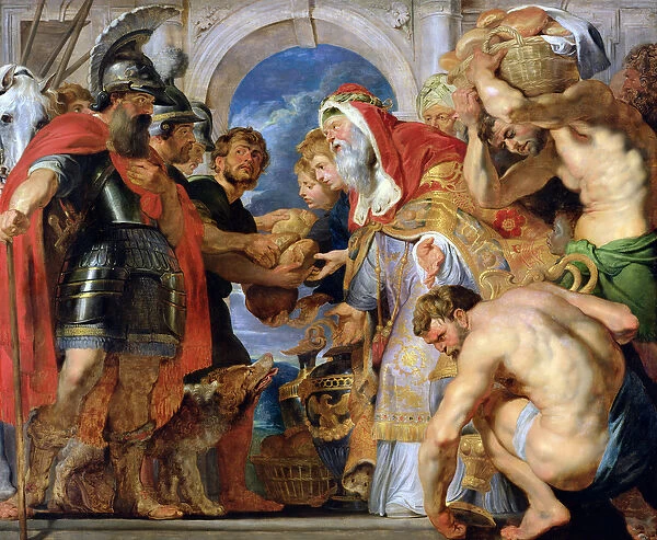 Abraham and Melchizedek, 1615-18 (oil on panel)