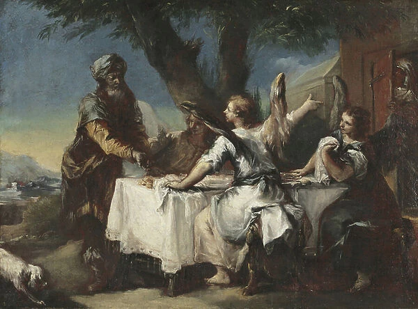 Abraham Welcoming the Three Angels, 1750s (oil on canvas)