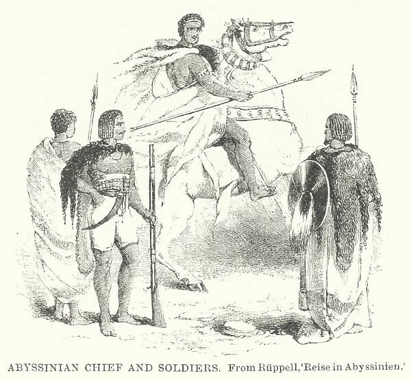 Abyssinian Chief and Soldiers (engraving)