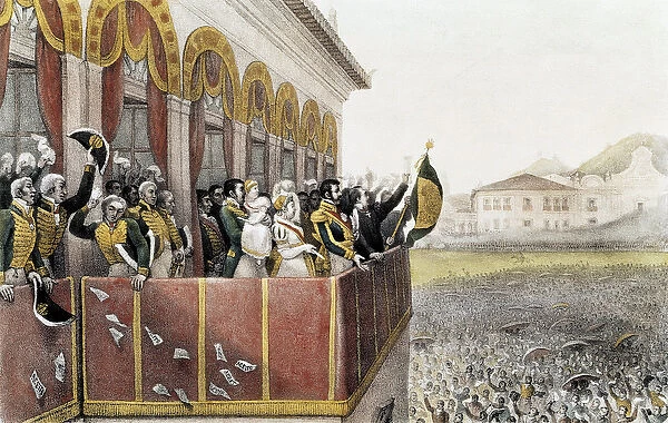 Acclamation of Pedro (Pierre) Ist, Emperor of Brazil, in Rio de Janeiro, April 7